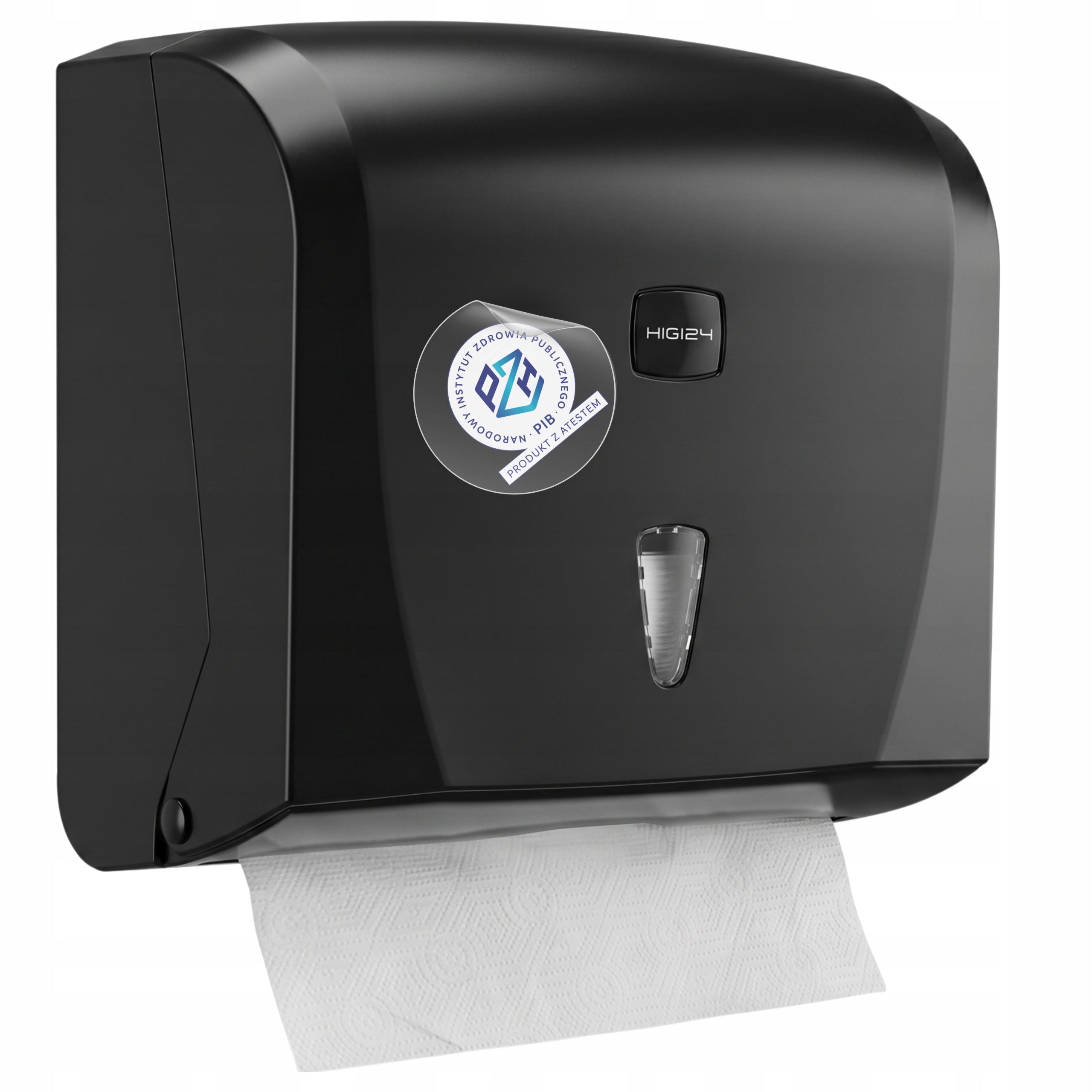Container Dispenser Paper Towels ZZ Black Wall Mounted PZH CERTIFICATE