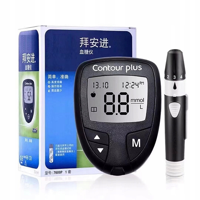 Contour Plus glucose meter + blood collection needle + test paper 50pcs