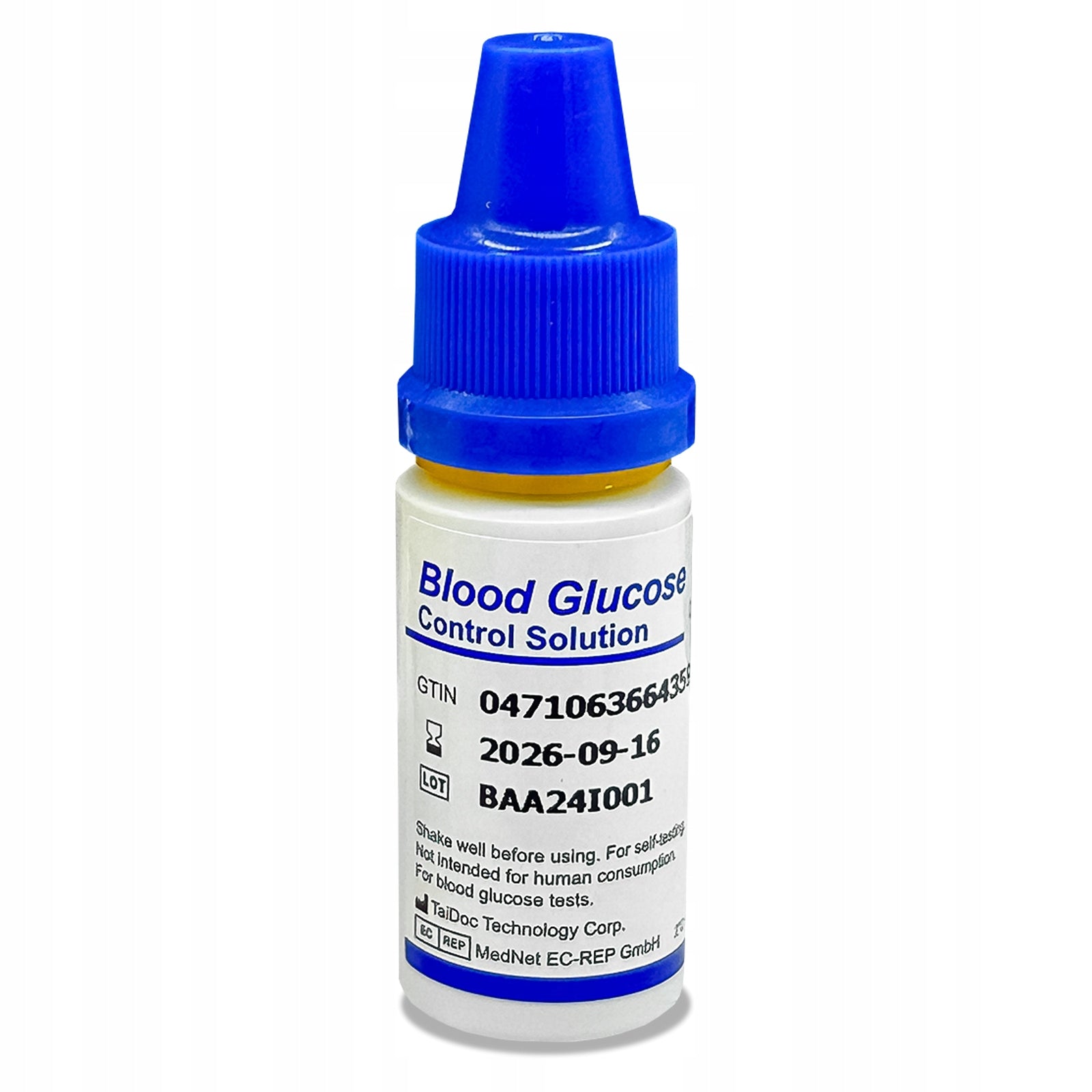 Control fluid for glucose meter Everchek High glucose concentration. 4 ml 09/26 Medical device yes