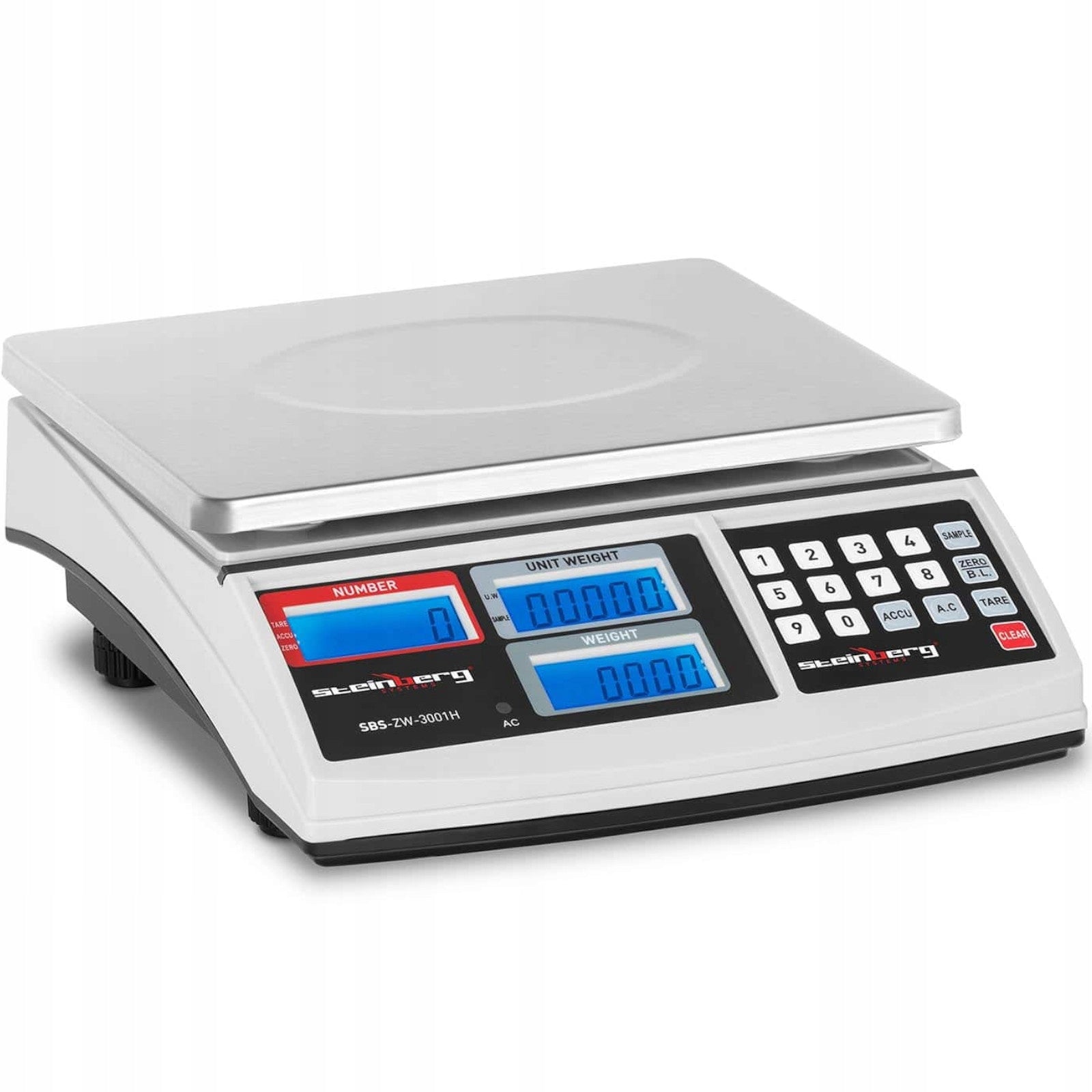 Control scale SBS zw-3001h with lcd display up to 30 kg counting pieces Brand Steinberg Systems