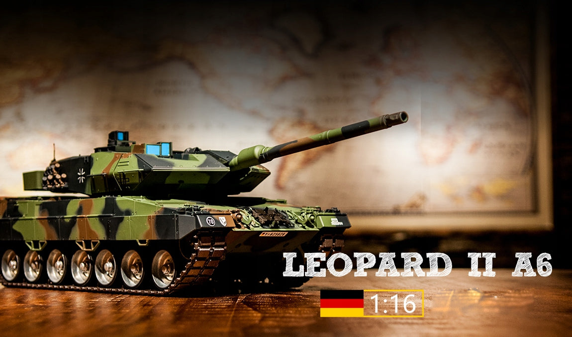 Controlled Tank 1:16 German Leopard II A6 RTR 2.4Ghz - Heng Long 3889-1B(P)