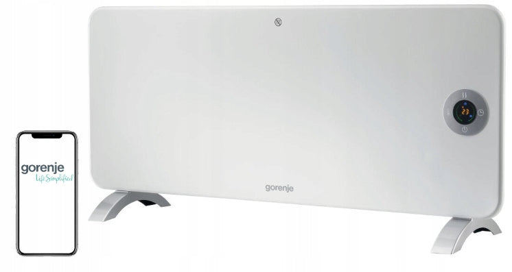 Convector Heater GORENJE Optiheat 2000EWP 2 kW WiFi Display White Brand Gorenje