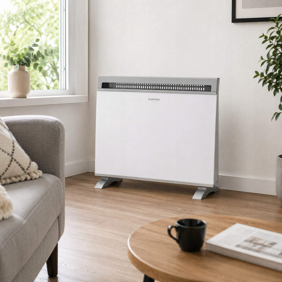 Convector Heater KLARSTEIN Gotland 1500W Glass Thermostat 3 Levels Brand Klarstein
