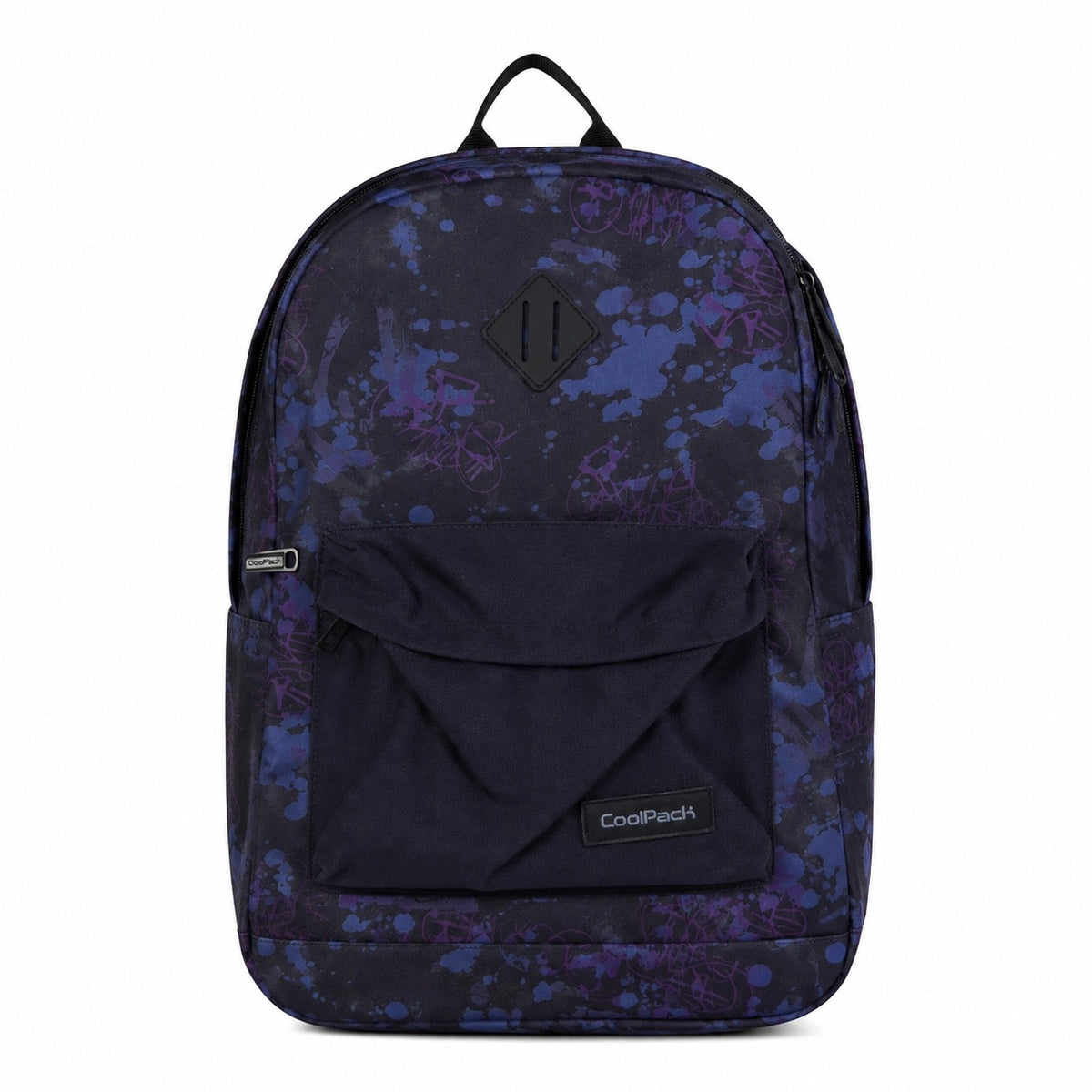 CoolPack Backpack Black School Usher 17 inches in purple and pink patterns