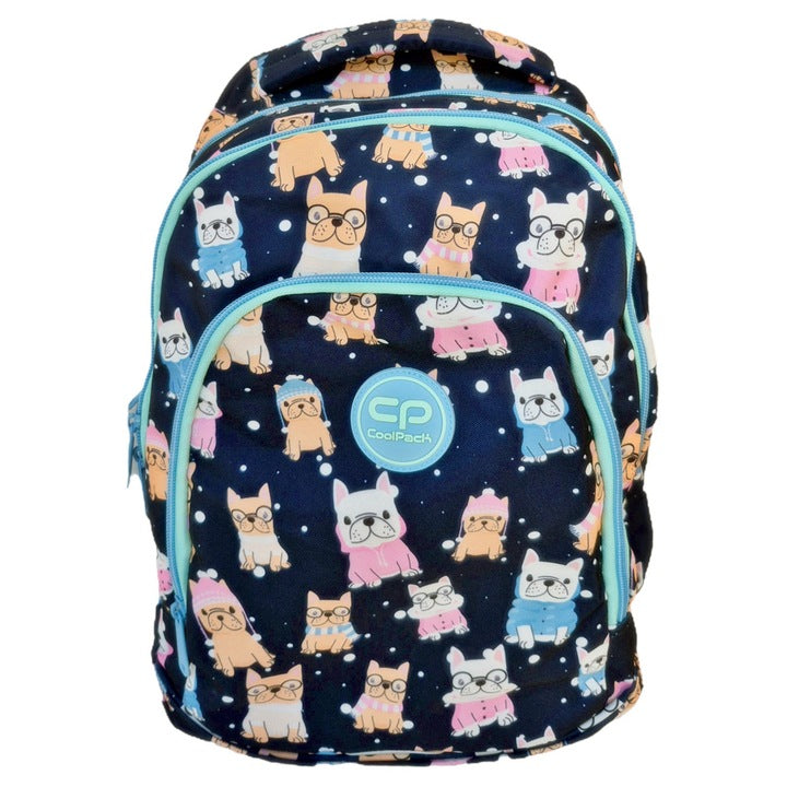 CoolPack Prime 16 School Backpack 3 Compartment Dogs Fashionable