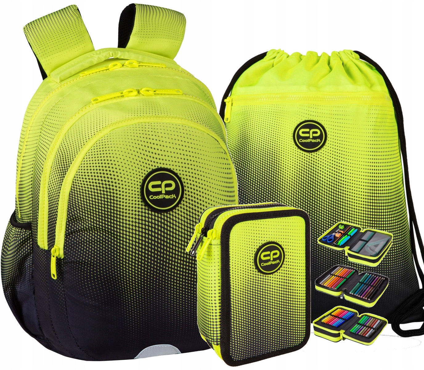 CoolPack school backpack 1-4 class Gradient Lemon set satchel boy