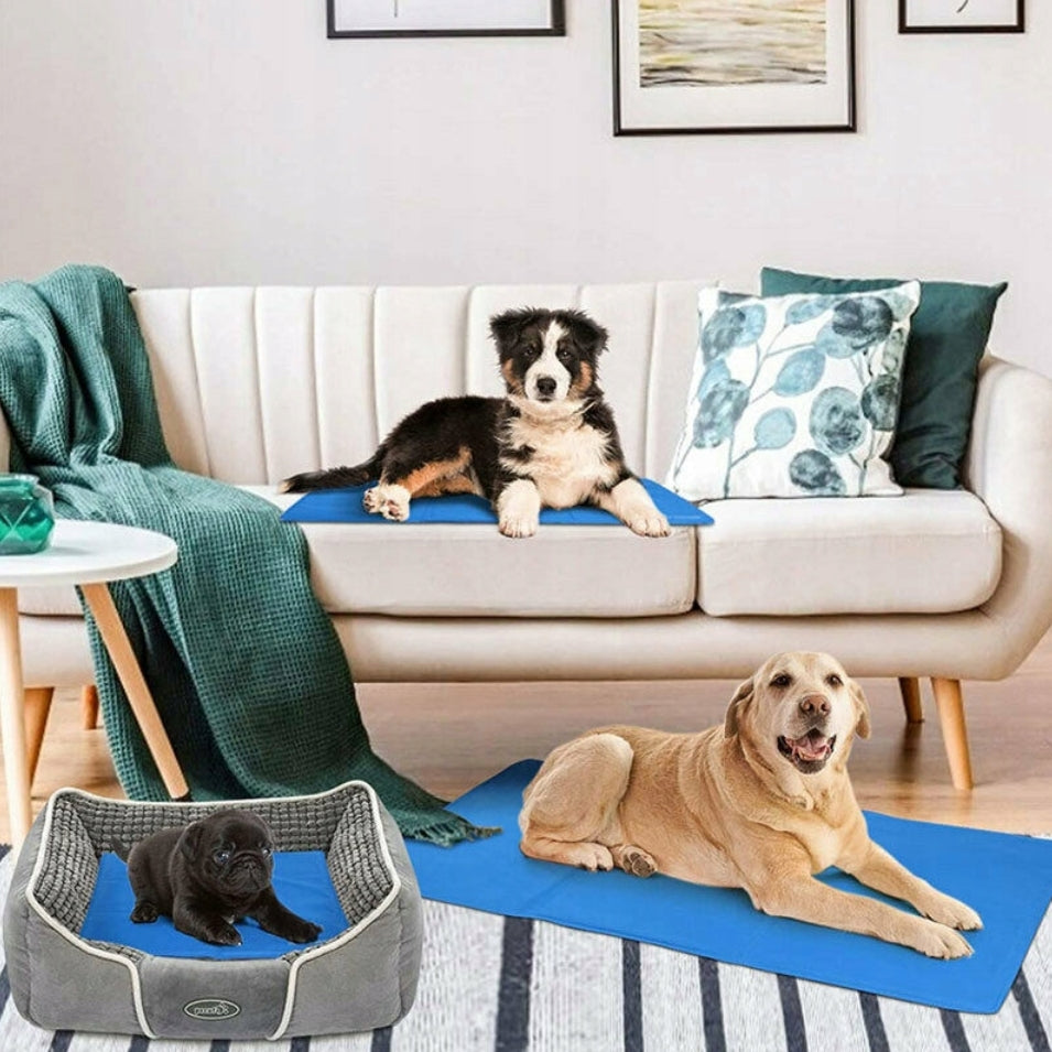 Cooling Mat for Cat Dog 65x50 cm by PETIC For Heat Blue Product width 50 cm