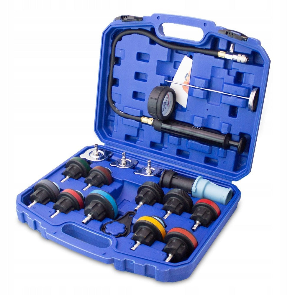Cooling system leak tester 0-2,5 bar 18 elements