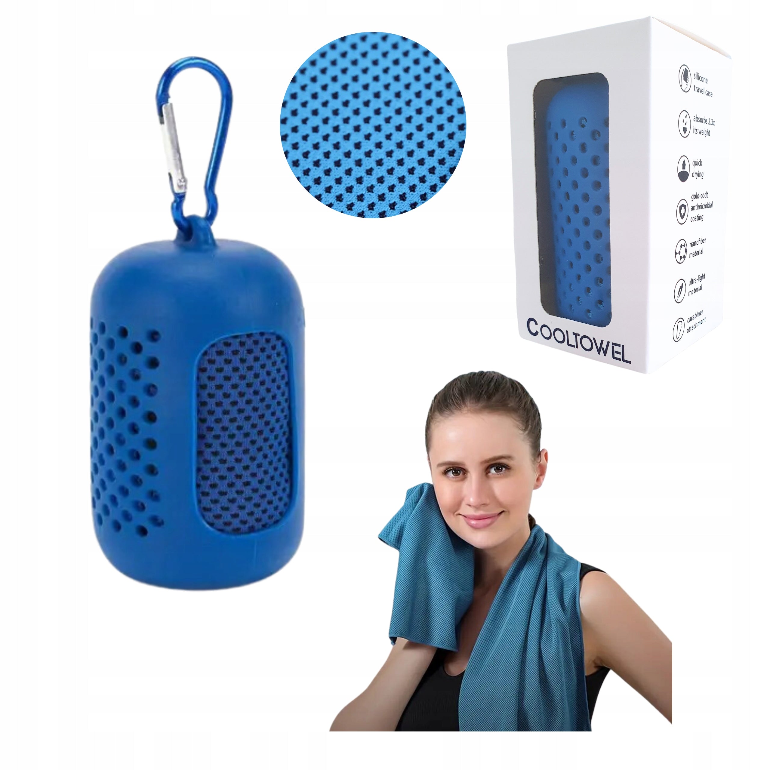 Cooling towel, quick-drying, training 28x85cm for gym training
