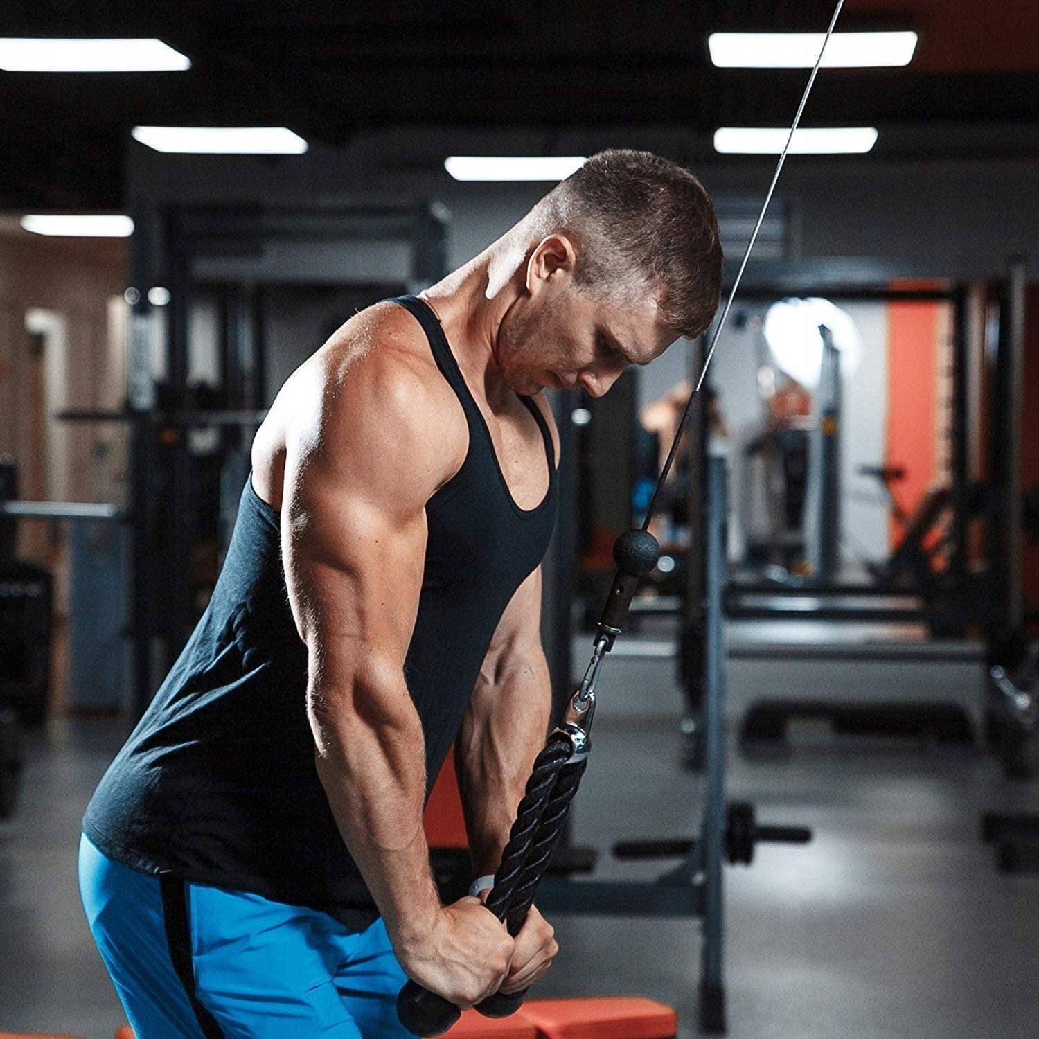 Cord Rope Holder for Upper Lower Atlas Lift for Triceps up to 200kg MOC Kind upper and lower pulley