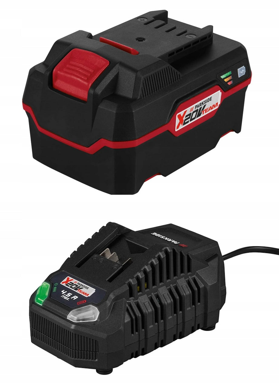 Cordless Angle Grinder PARKSIDE AKU 20V 4Ah + Charger and Case Packaging status original