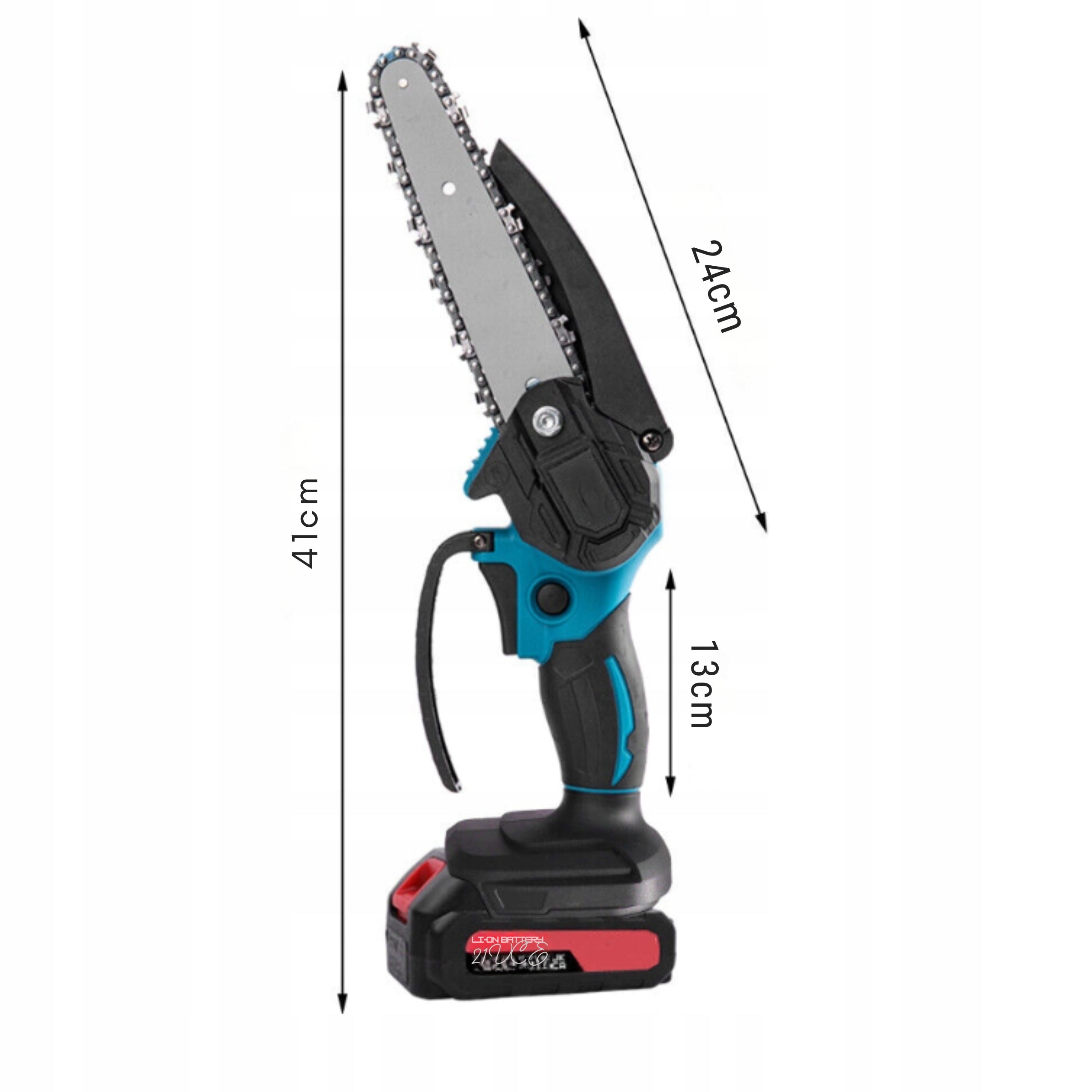 Cordless Chainsaw 6" 21V + 2x Battery + Suitcase Battery voltage 21 V