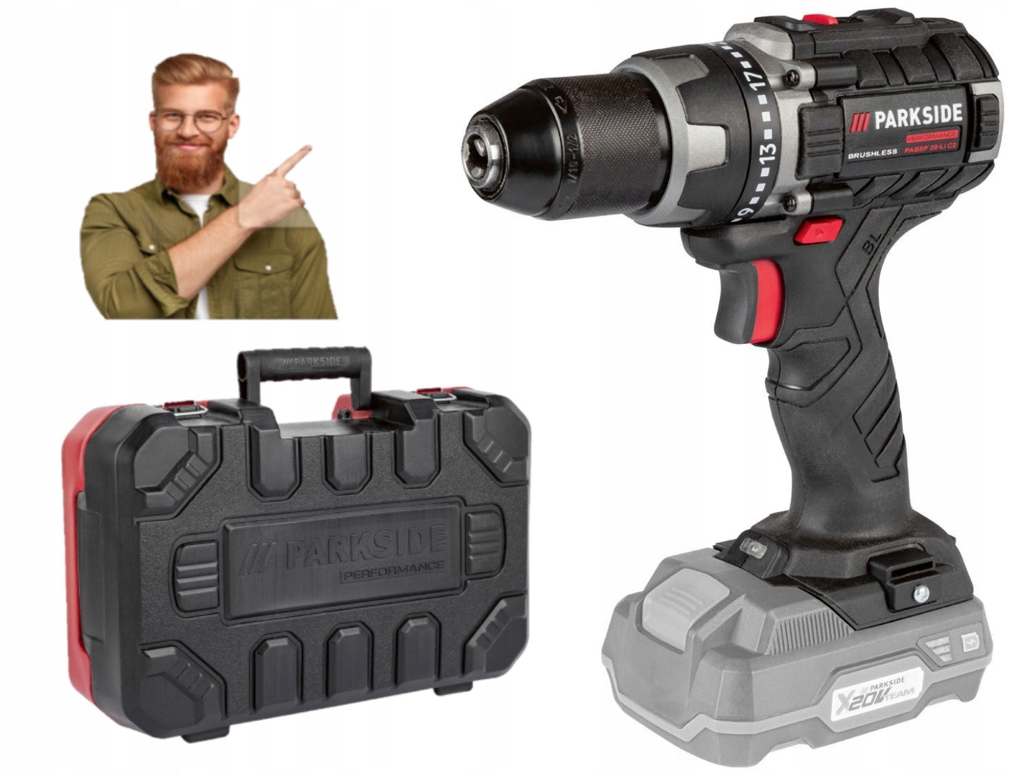 Cordless Drill/Driver PARKSIDE PERFORMANCE PABSP 20-Li C4 60Nm