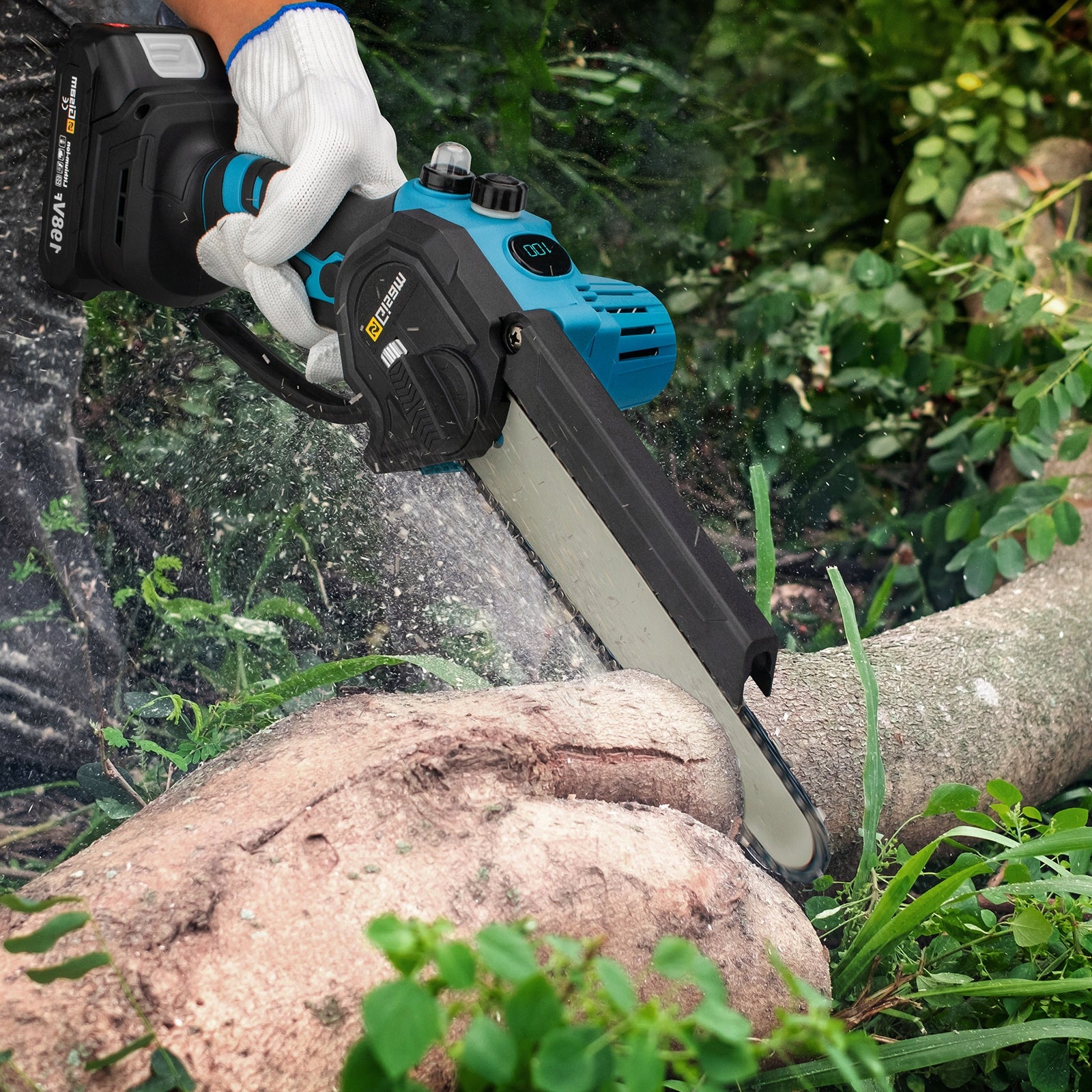 Cordless Mini Chainsaw 8" Brushless Electric Pruning Saw 2 Batteries Series AKUMULATOROWA PILARKA PIŁA ŁAŃCUCHOWA