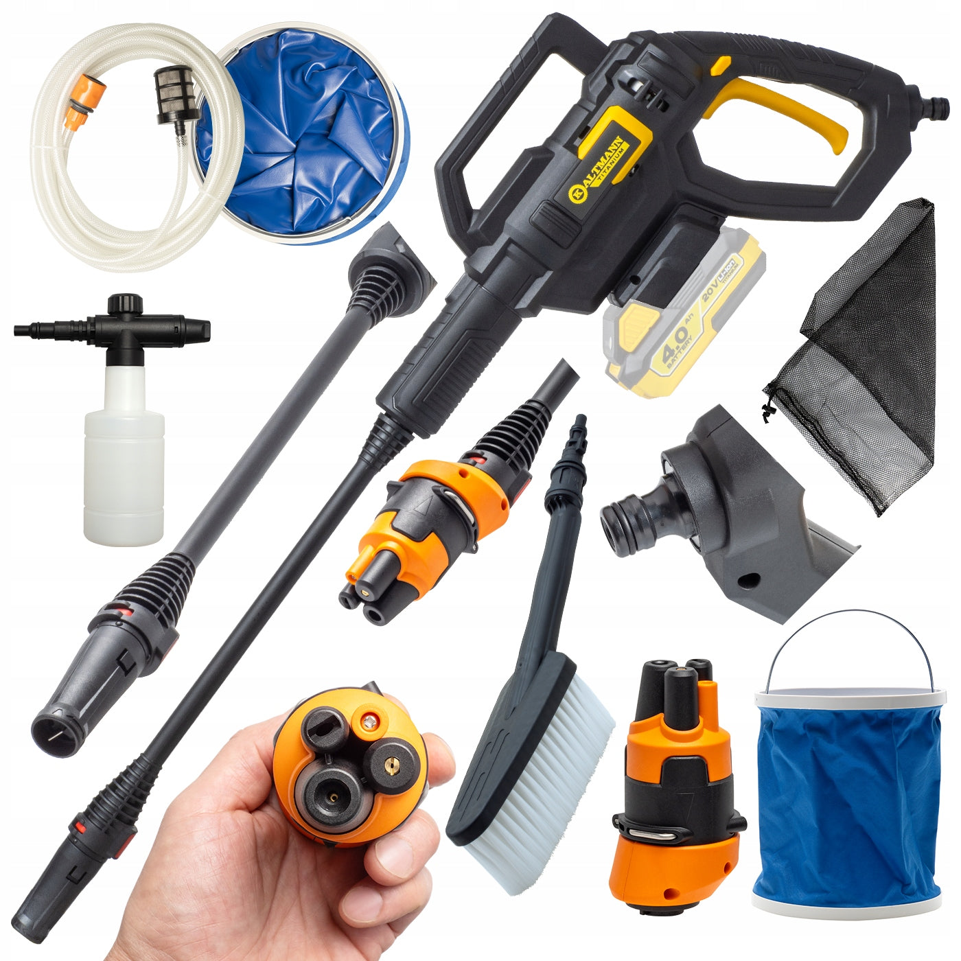 Cordless Pressure Washer Kaltmann 22bar Wireless Portable Body