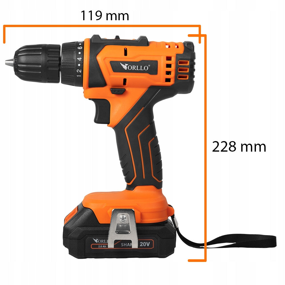 Cordless Screwdriver with Suitcase 2xBatteries 30 Elements + FREEBIE Power supply rechargeable battery