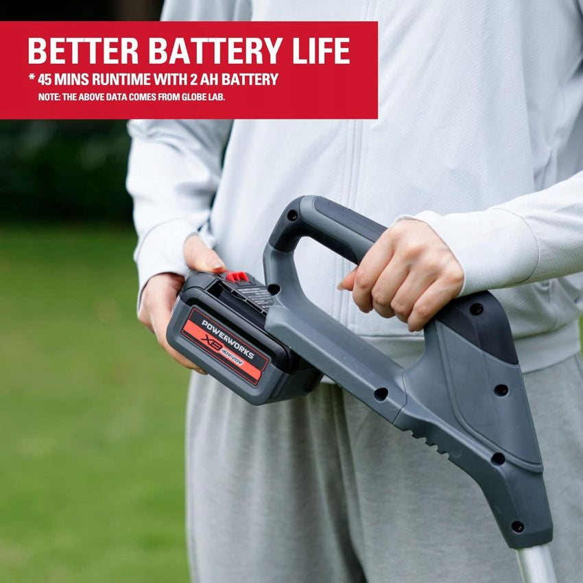 Cordless Scythe Battery 40V 2Ah POWERWORKS Trimmer 30cm WIDTH Kind edge trimmer