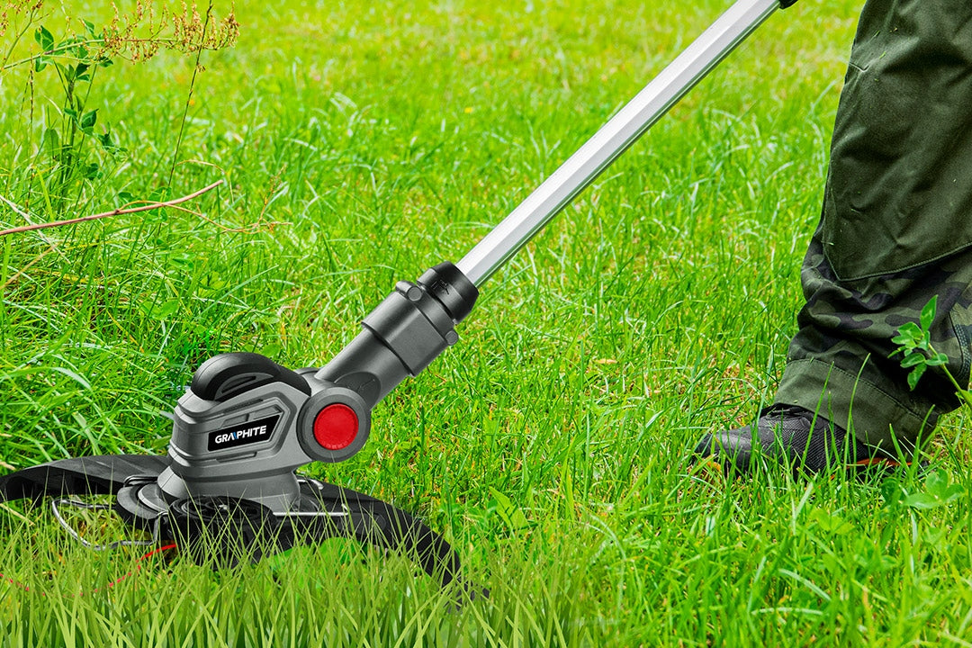 Cordless Scythe Trimmer for Line + 2 Ah Battery + Charger GRAPHITE Kind edge trimmer