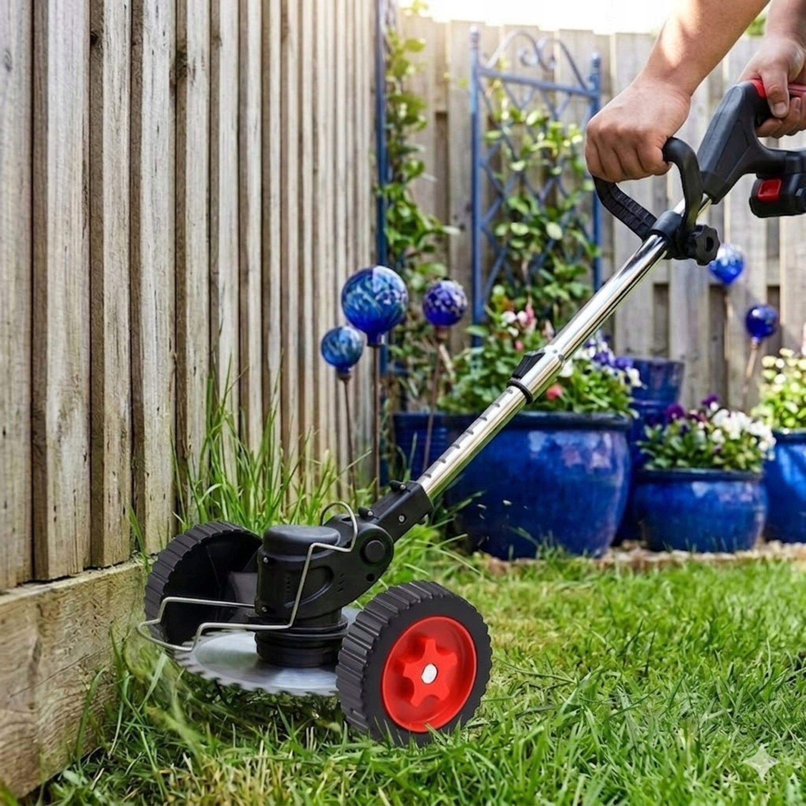 Cordless Trimmer with Wheels Blades Metal Plastic 2xAku XXL Manufacturer code RC-K-1008