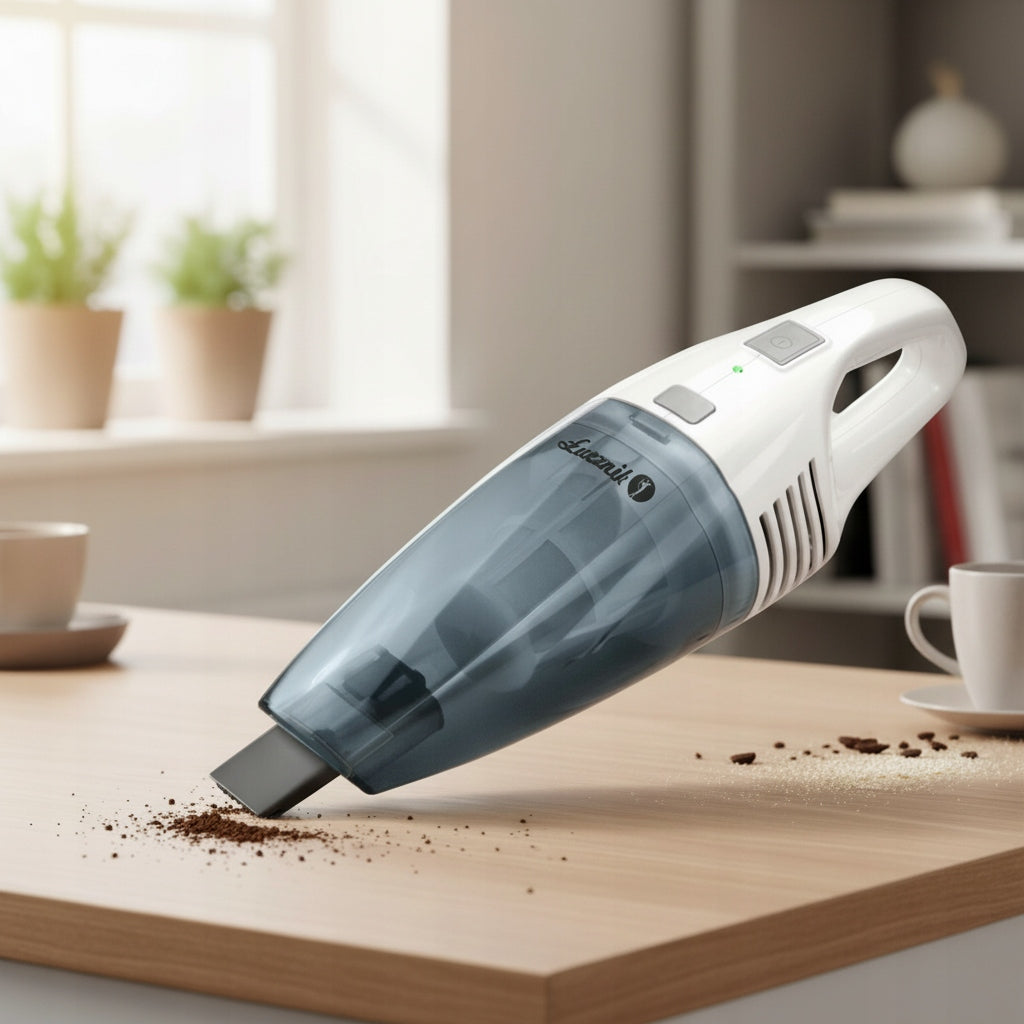 Cordless Upright Vacuum Cleaner 2in1 Handheld Folding LED Lightweight 14,4V Łucznik Dominant color white