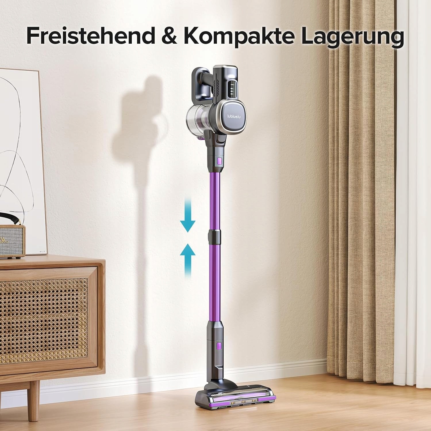 Cordless Vacuum Cleaner Vertical 25kPa 220W 50min LED Lubluelu 202 Manufacturer code Odkurzacz Akumulatorowy Pionowy 25kPa 220W