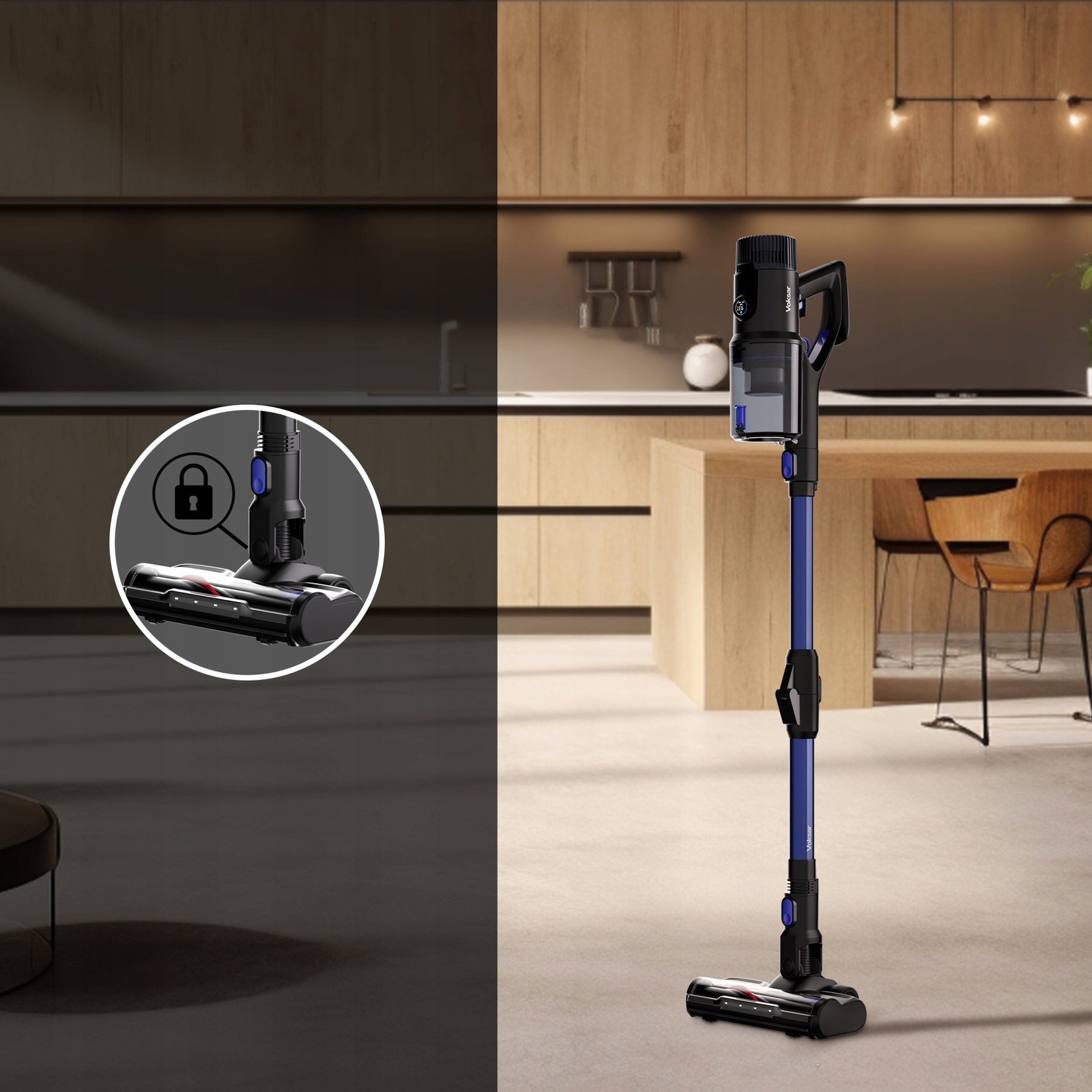 Cordless Vacuum Cleaner Vertical VOKSAR V11s 5in1 LED FLEX HEPA 600W 100 MIN Brand VOKSAR