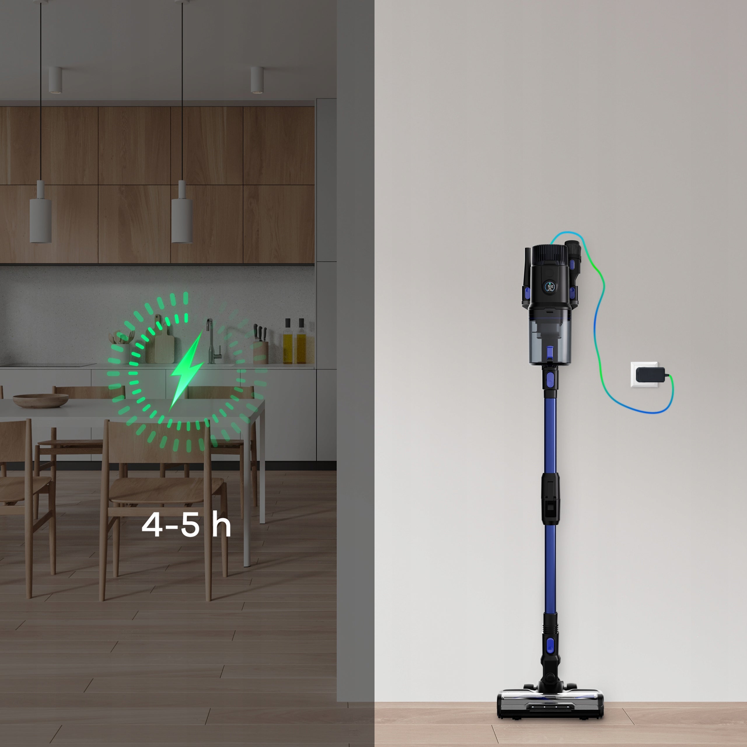 Cordless Vacuum Cleaner Vertical VOKSAR V11s 5in1 LED FLEX HEPA 600W 100 MIN Model V11S