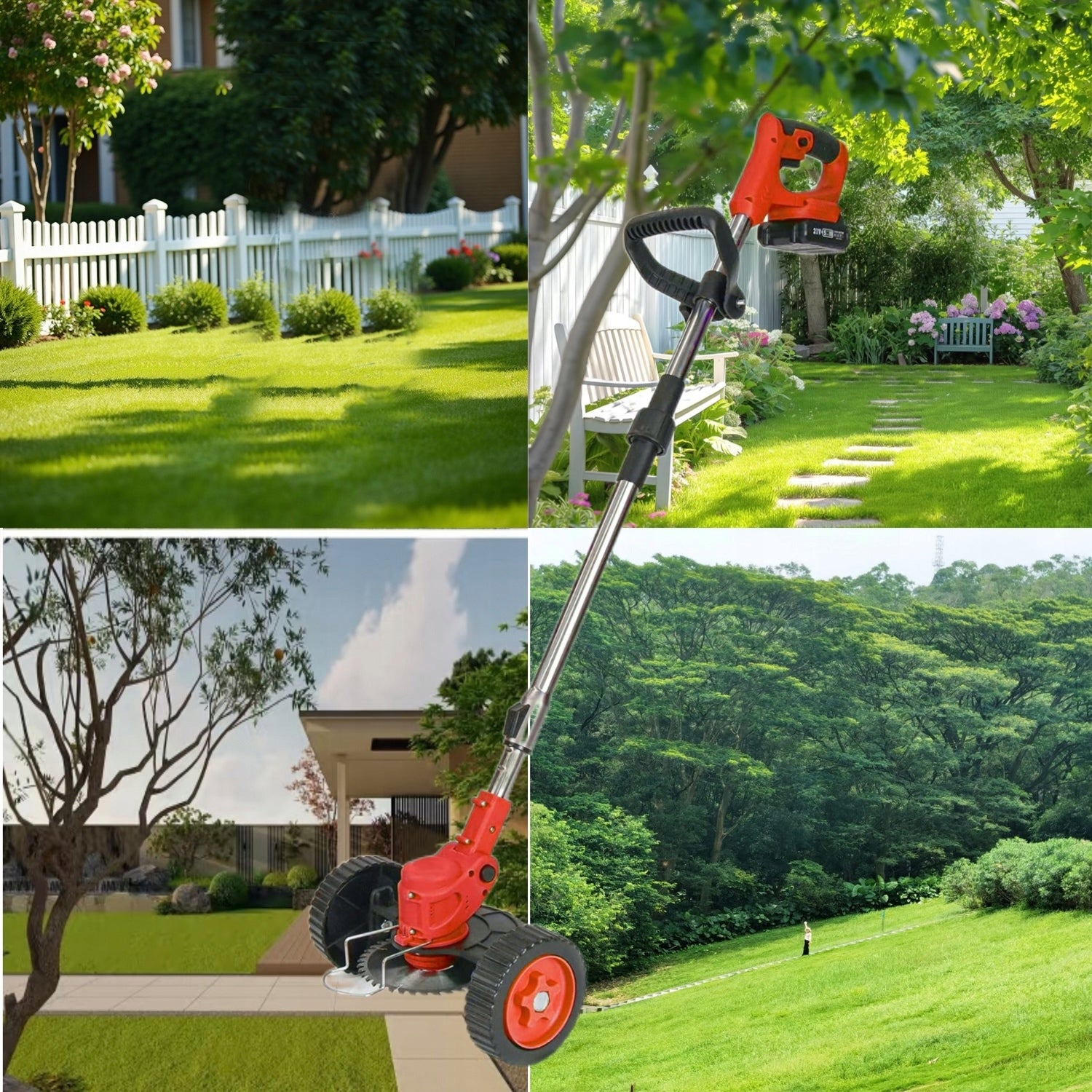 Cordless WeedMultifunctional Electric BatteryLawnmowerFor Garden And Lawn Cutting diameter 450 cm