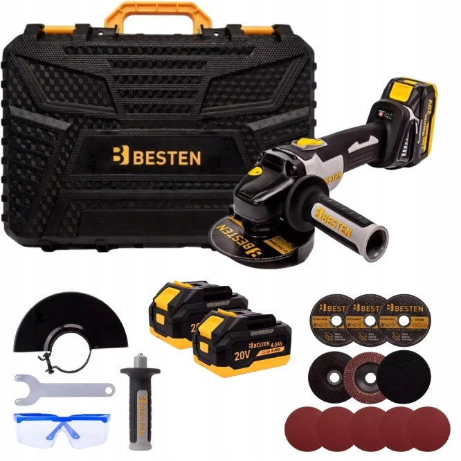 Cordless angle grinder BESTEN 125mm 2x aku chest model BP