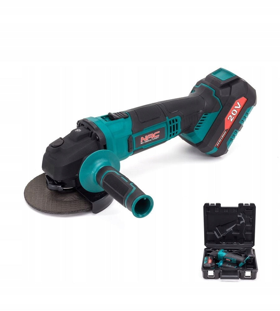 Cordless angle grinder NAC AGE-125-LI-B-20V 4Ah with battery