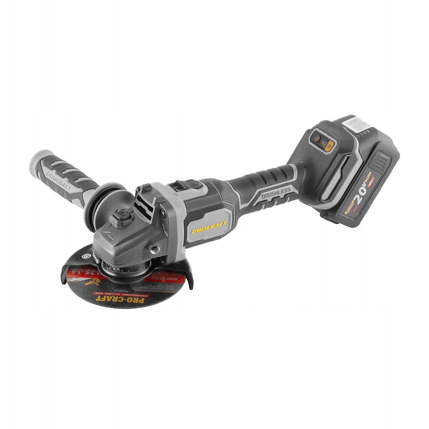 Cordless angle grinder Procraft Industrial AG125B-1B-C Brand Procraft