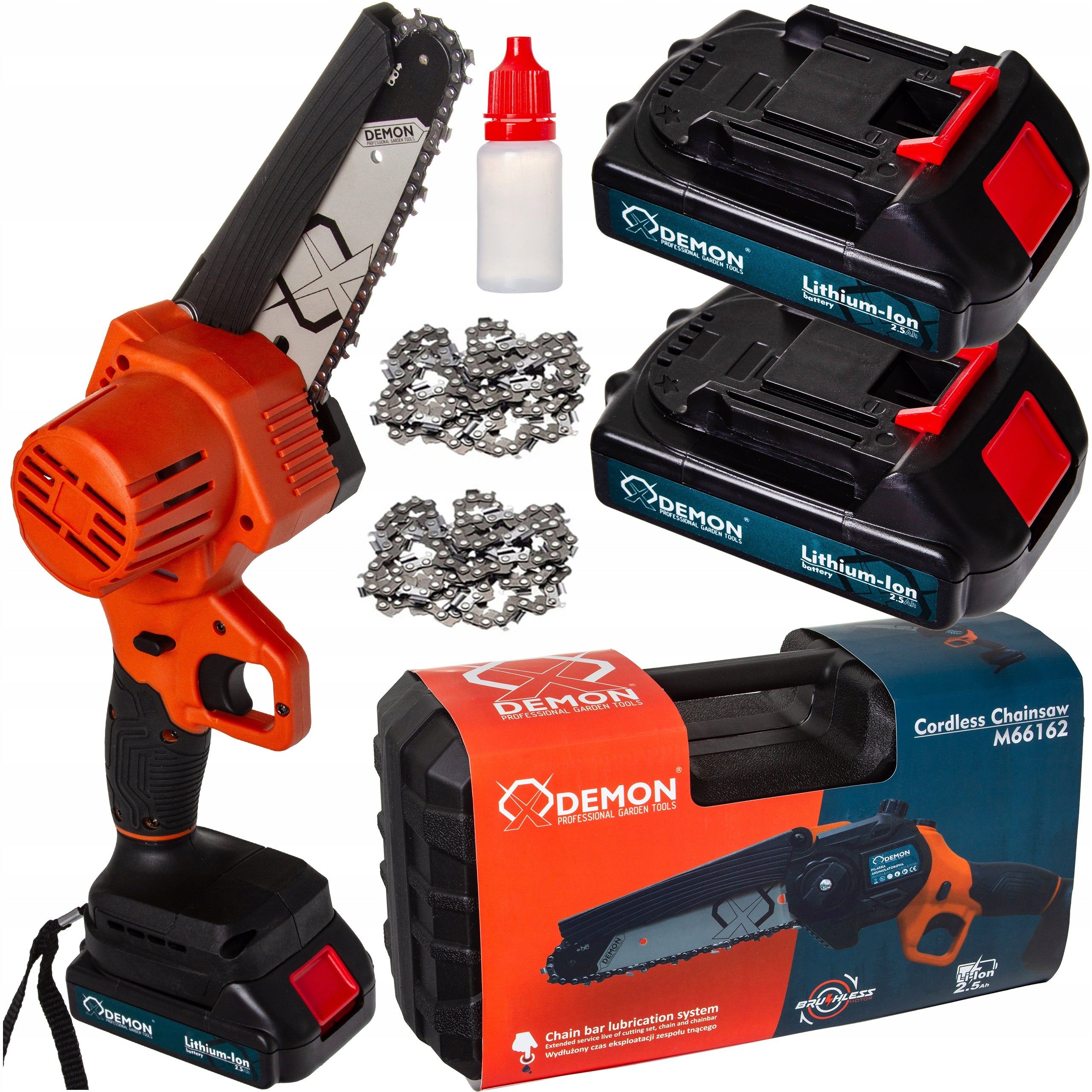 Cordless chainsaw B-L Demon Manufacturer code PILARKA AKUMULATORWA DEMON 2 x łańcuch 2x AKU