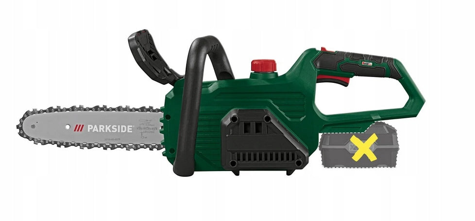 Cordless chainsaw Parkside 20V PAKS 20-Li F5 Power supply rechargeable battery