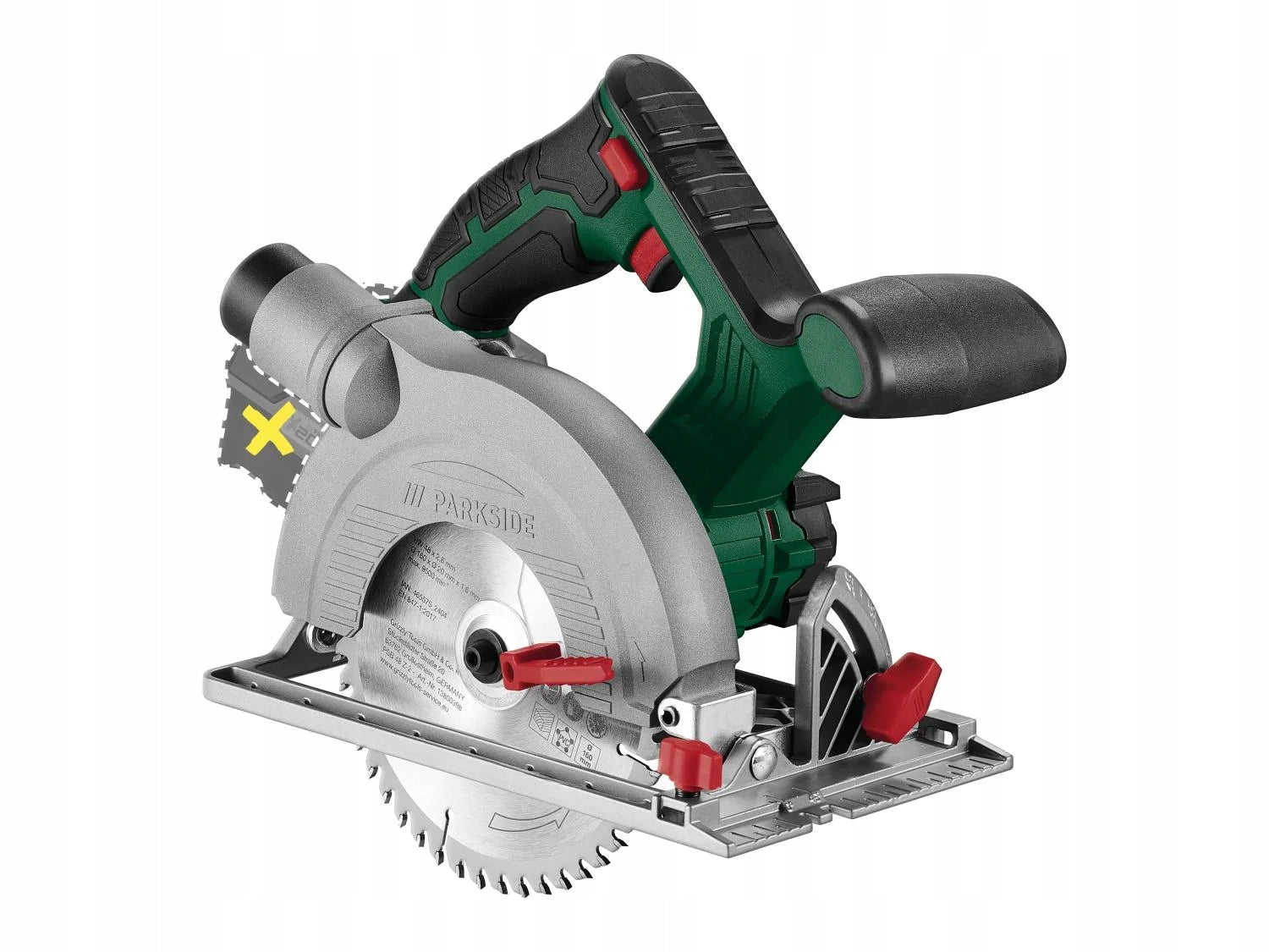 Cordless circular hand saw 20V PARKSIDE PHKSA 20 Li C4 accessories Manufacturer code akumulatorowa piła tarczowa