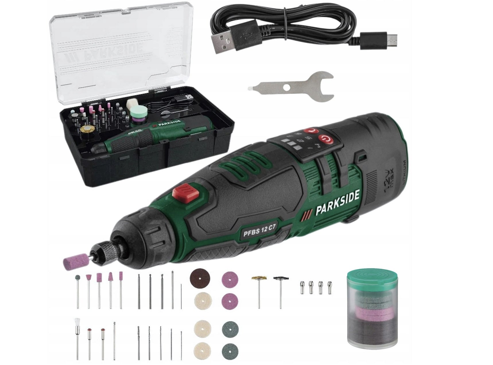 Cordless drill 12V PARKSIDE PFBS 12 52in1
