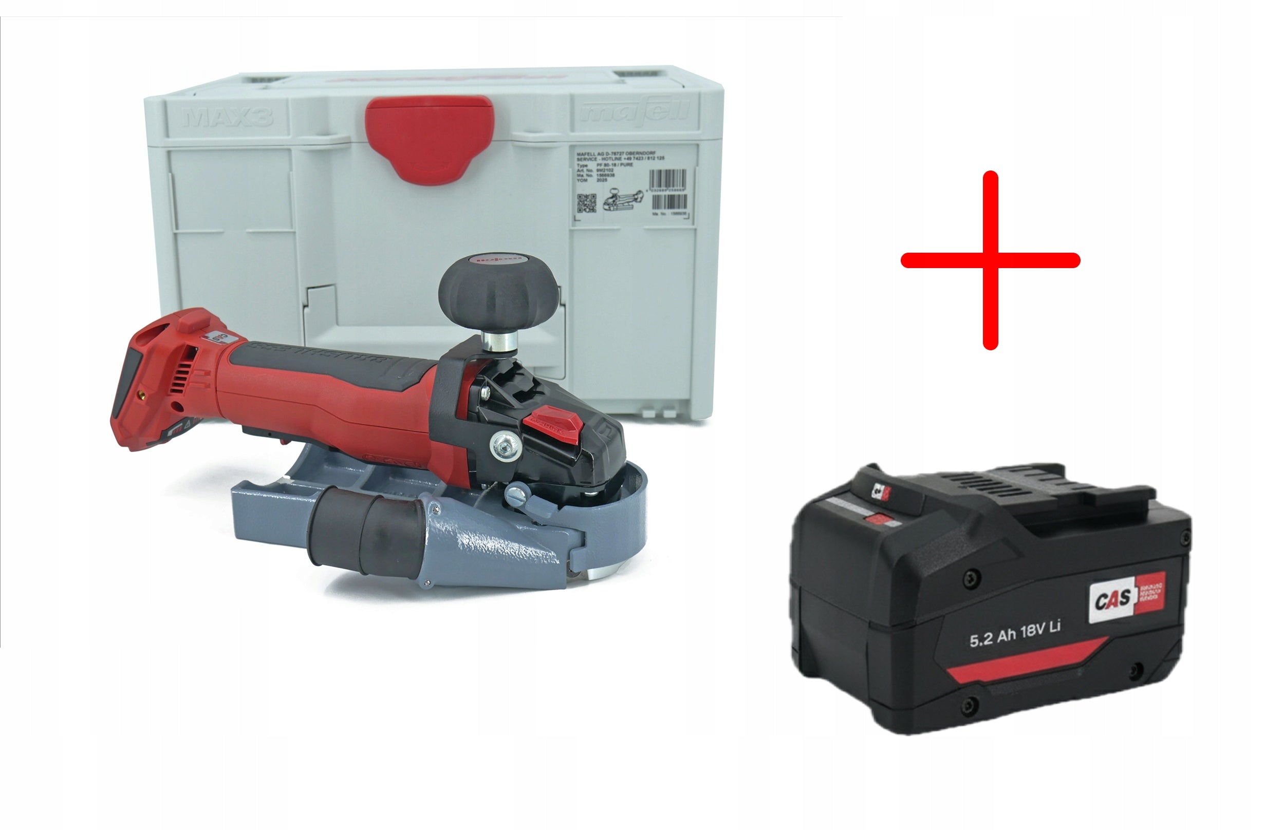 Cordless front milling machine PF 80-18 PURE in MAX3 Mafell, 9M2102 + Freebie
