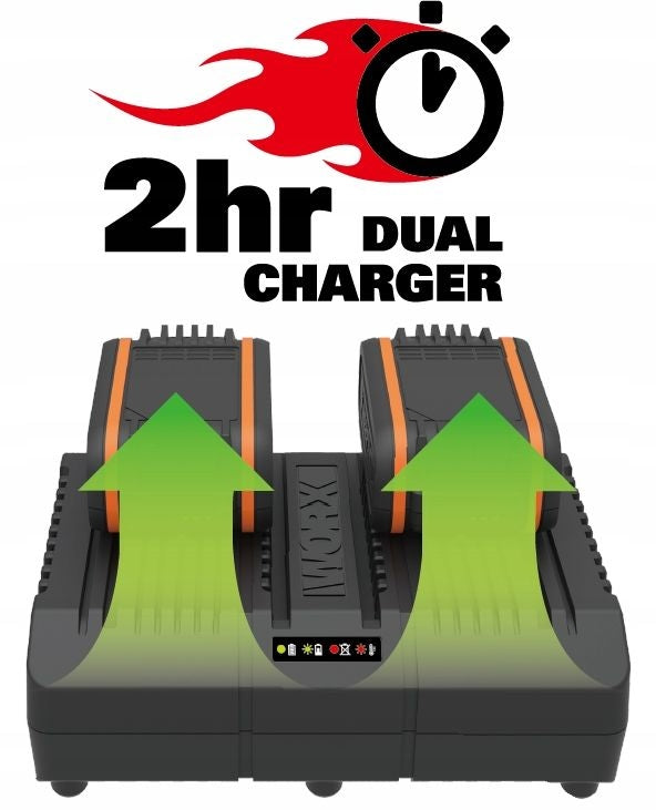 Cordless mower Worx WG743E 40cm 2x4Ah Mowing width 40 cm