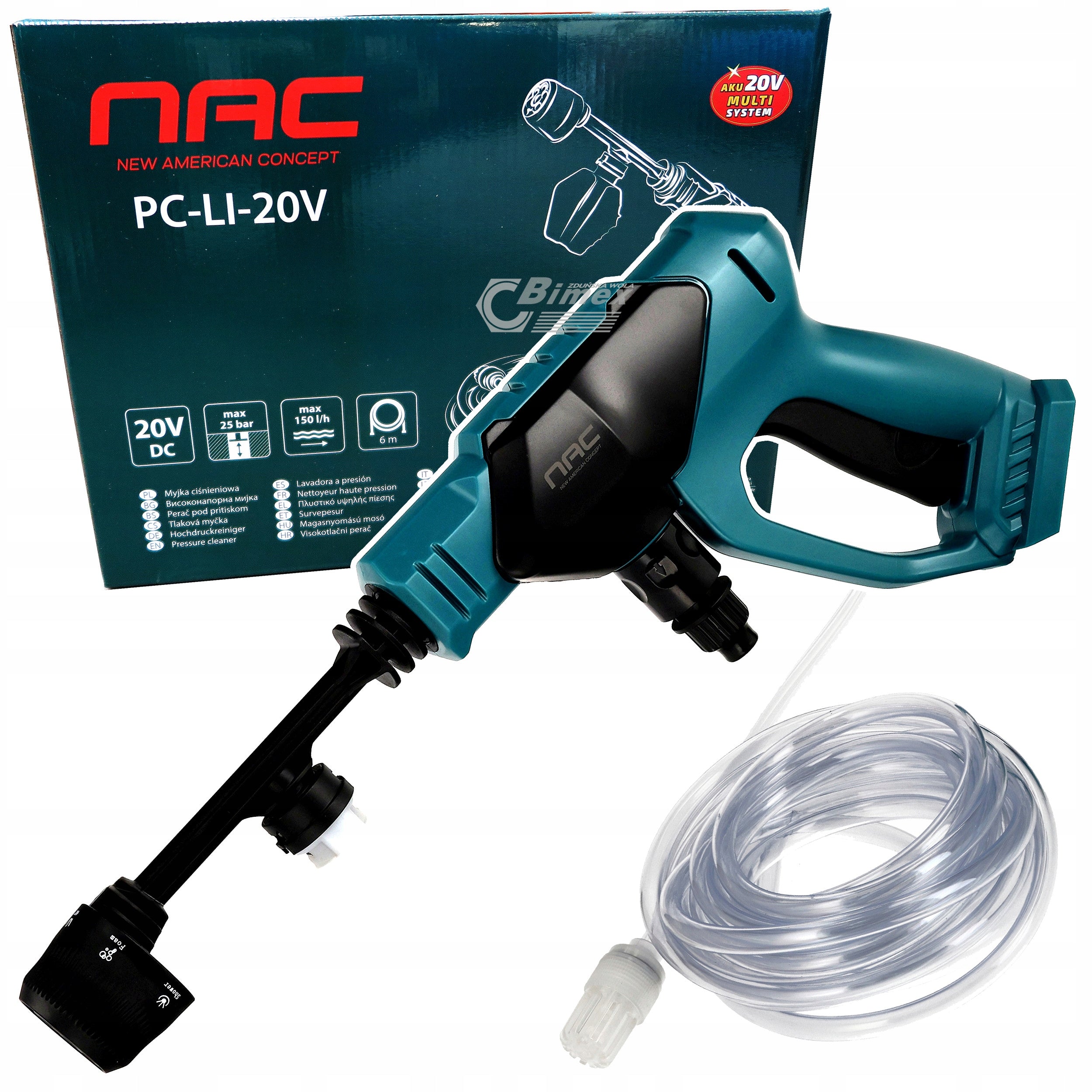 Cordless pressure washer NAC PC-LI-20V 150l/h 2,5MPa