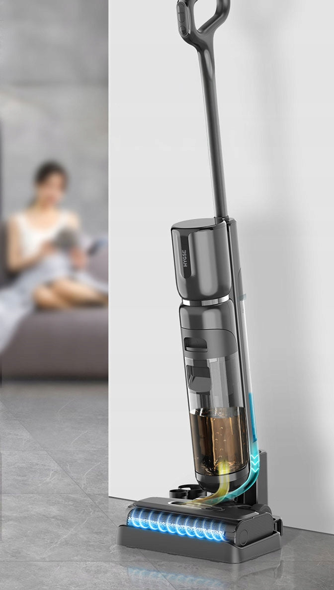 Cordless upright mopping vacuum cleaner HYGSE akva. Powerful, 16 000, washing Dominant color silver/gray
