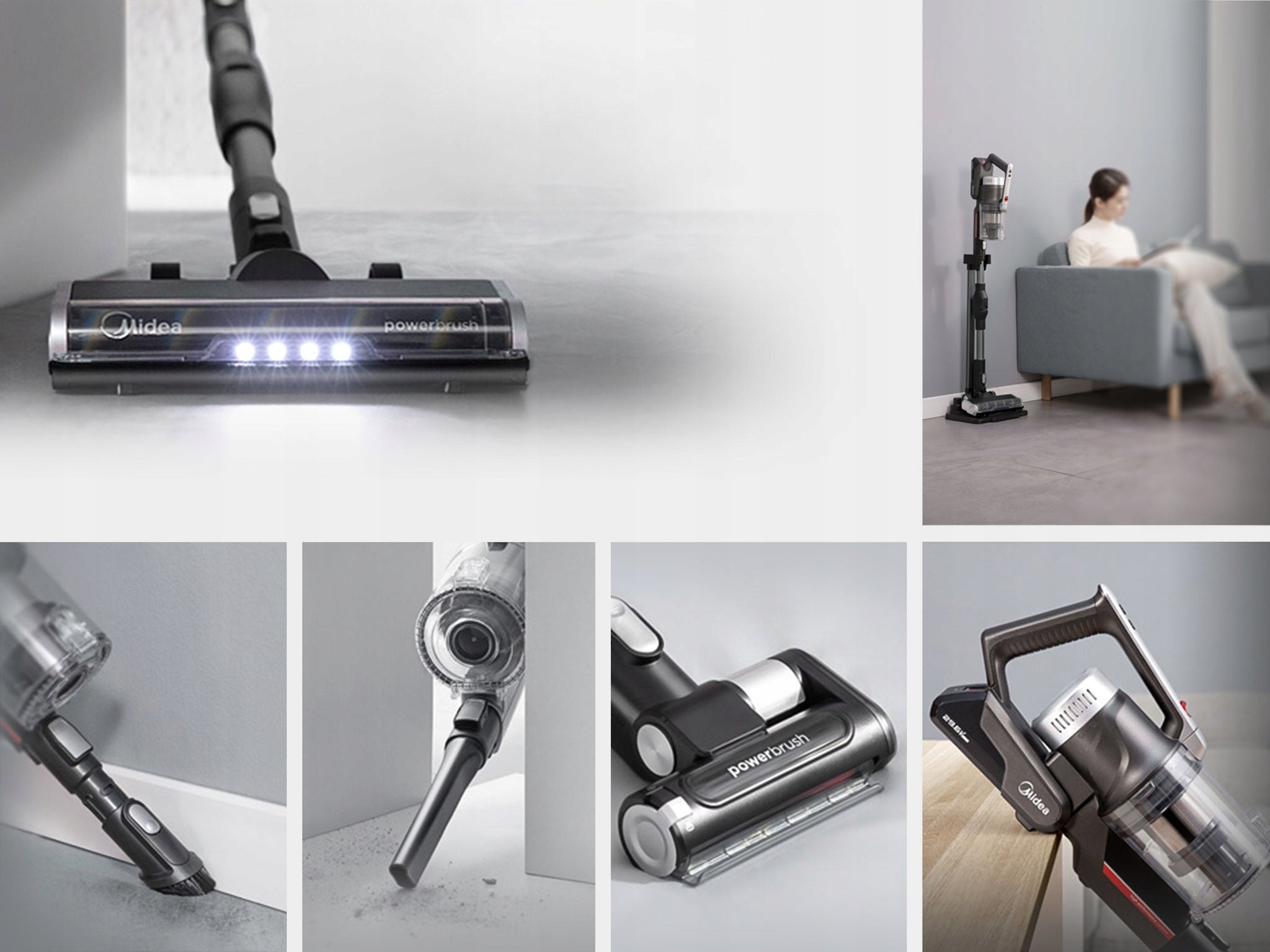 Cordless upright vacuum cleaner Midea MUAP7 | 2in1 | 70 min | HEPA | 0,7 L Brand Midea