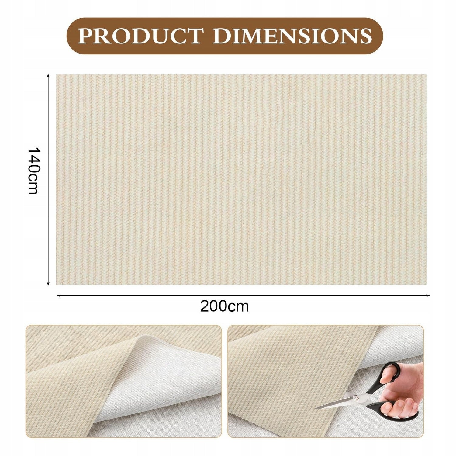 Corduroy Stof - Beige - Furniture Material Medical device type accessories for a medical device or a product without an intended medical purpose