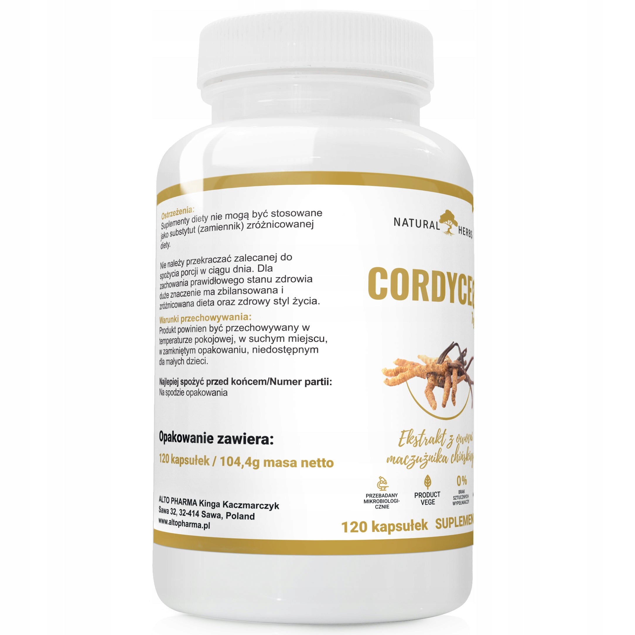 Cordyceps 750Mg Resistance More Energy Good Mood Alto Pharma 120 Kaps Brand Natural Herbs