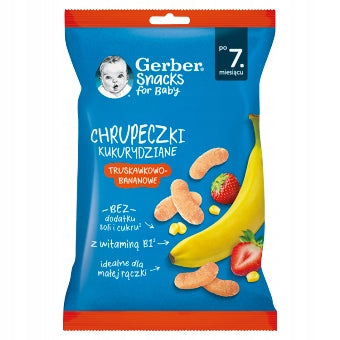 Corn crisps Gerber strawberry-banana after 7 months 28 g x 7 Packaging status original