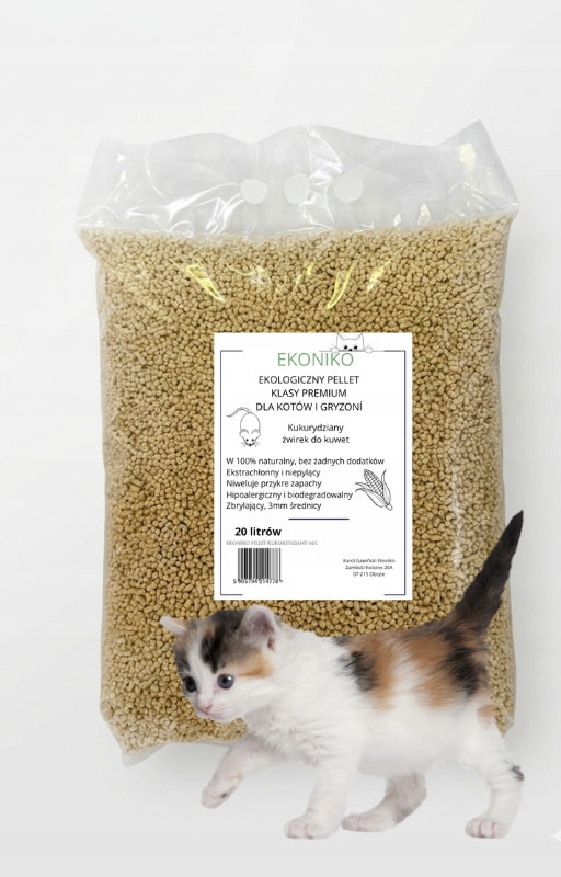 Corn litter 10kg clumping for cat litter boxes