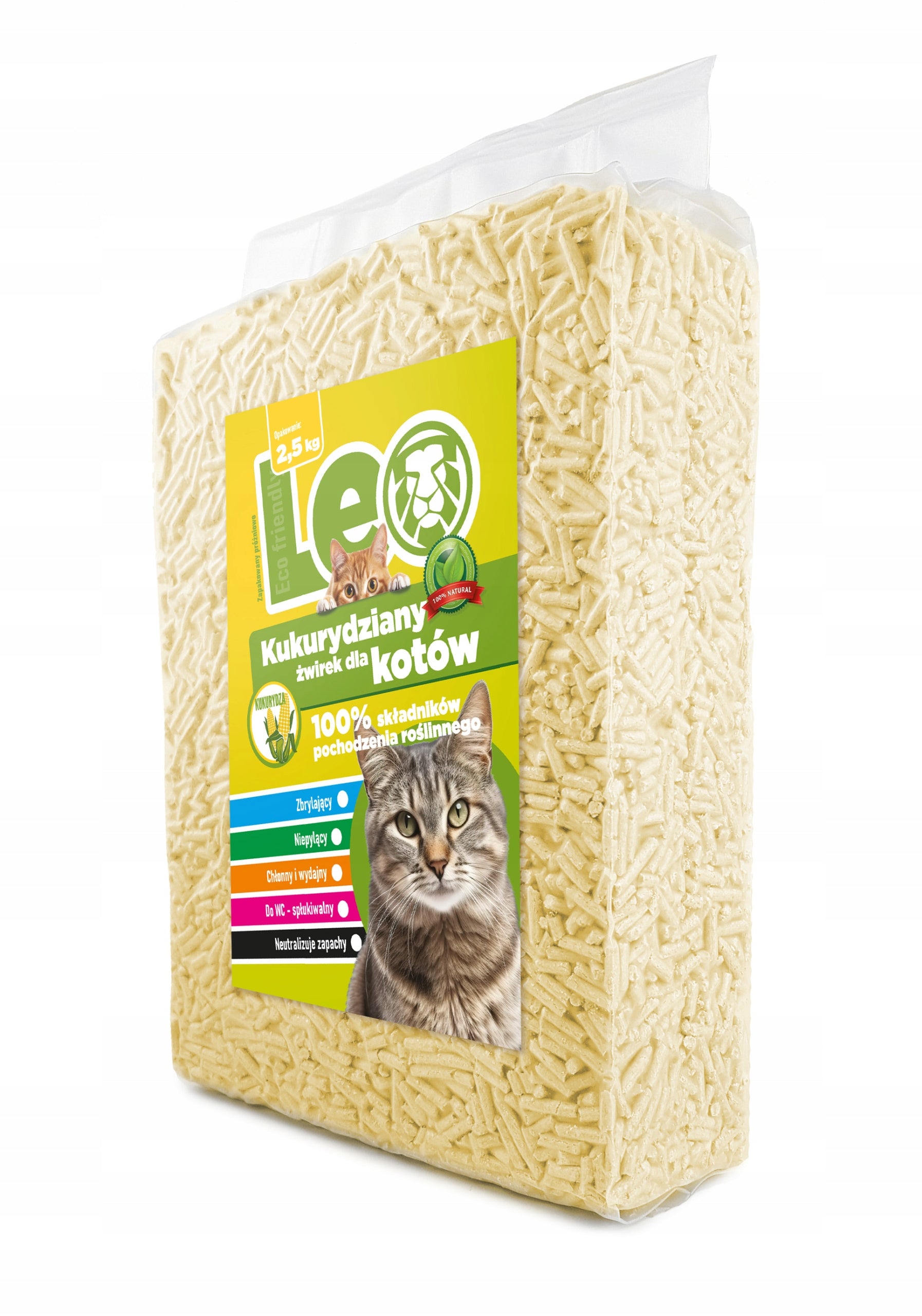 Corn litter for cats 2,5kg clumping EKO natural Manufacturer code K003