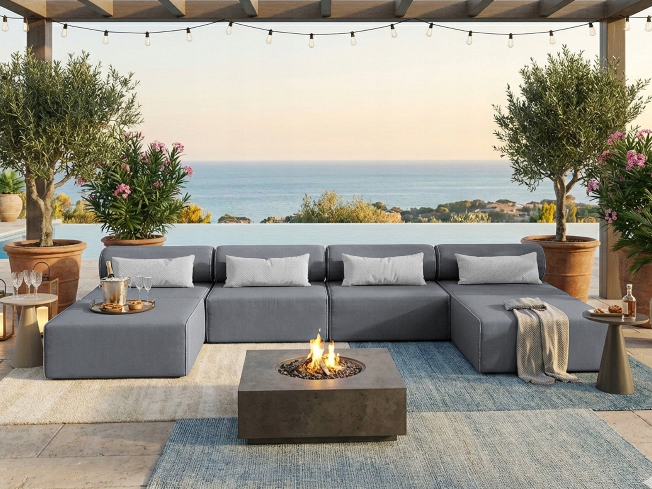 Corner Garden Bali XL Grey 448 x 220 cm Seating Set Manufacturer no brand
