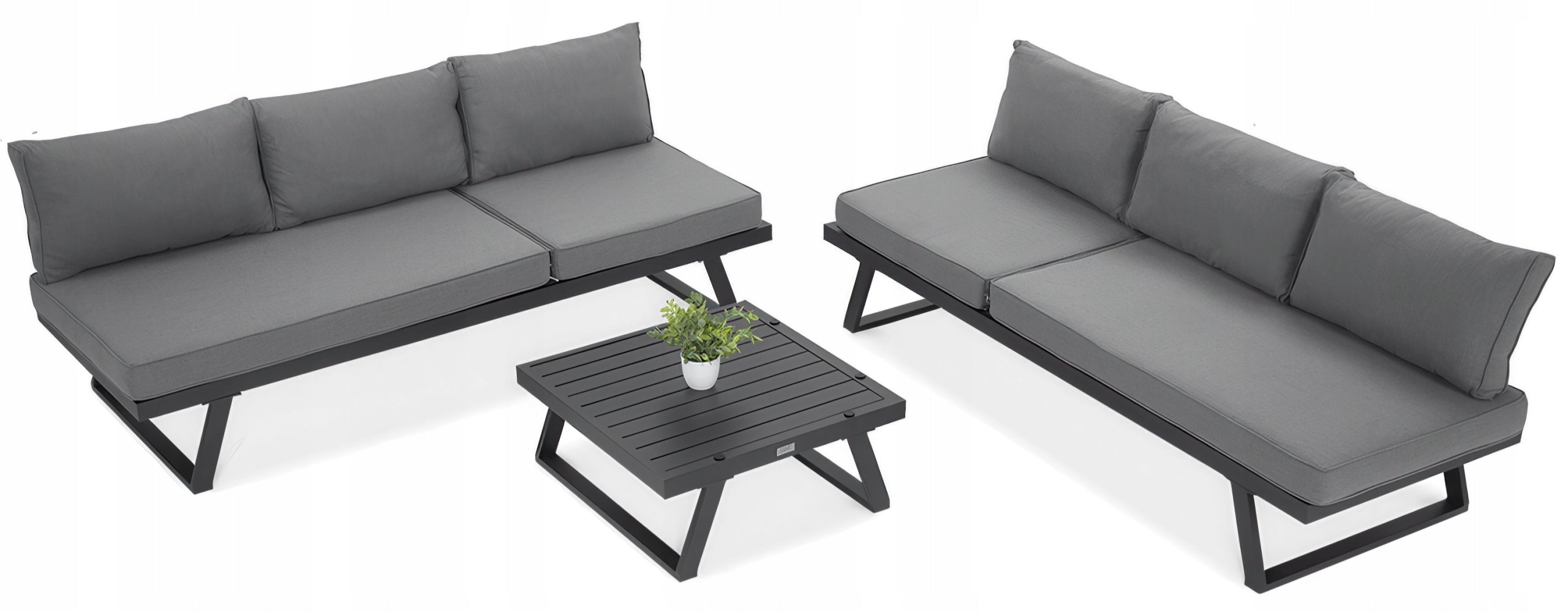 Corner Garden Furniture MIDWAY with Table for Terrace Garden Metal Manufacturer Focus Garden