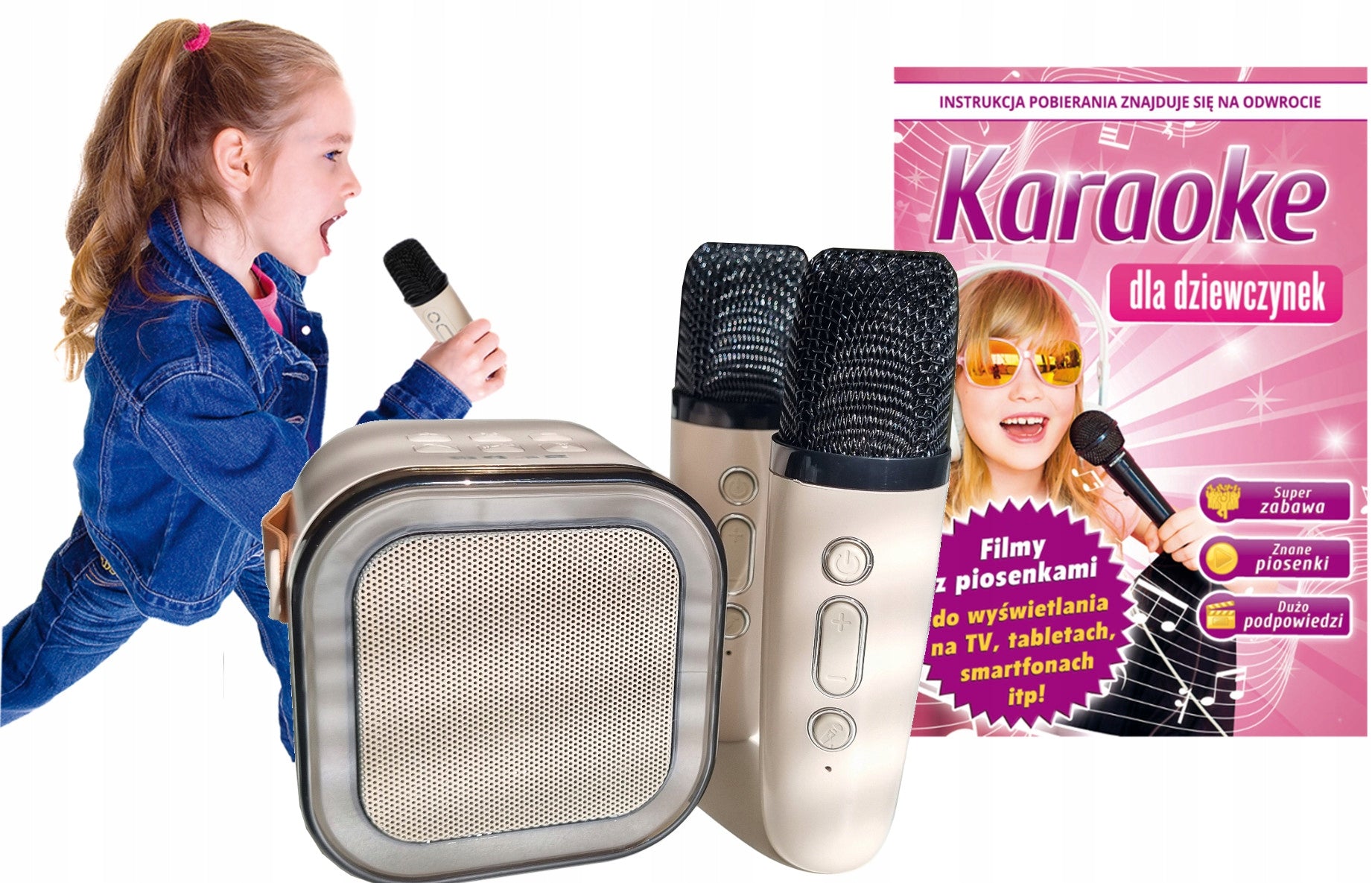 Corporate BT SPEAKER + 2 WIRELESS Microphones + Karaoke For Girls