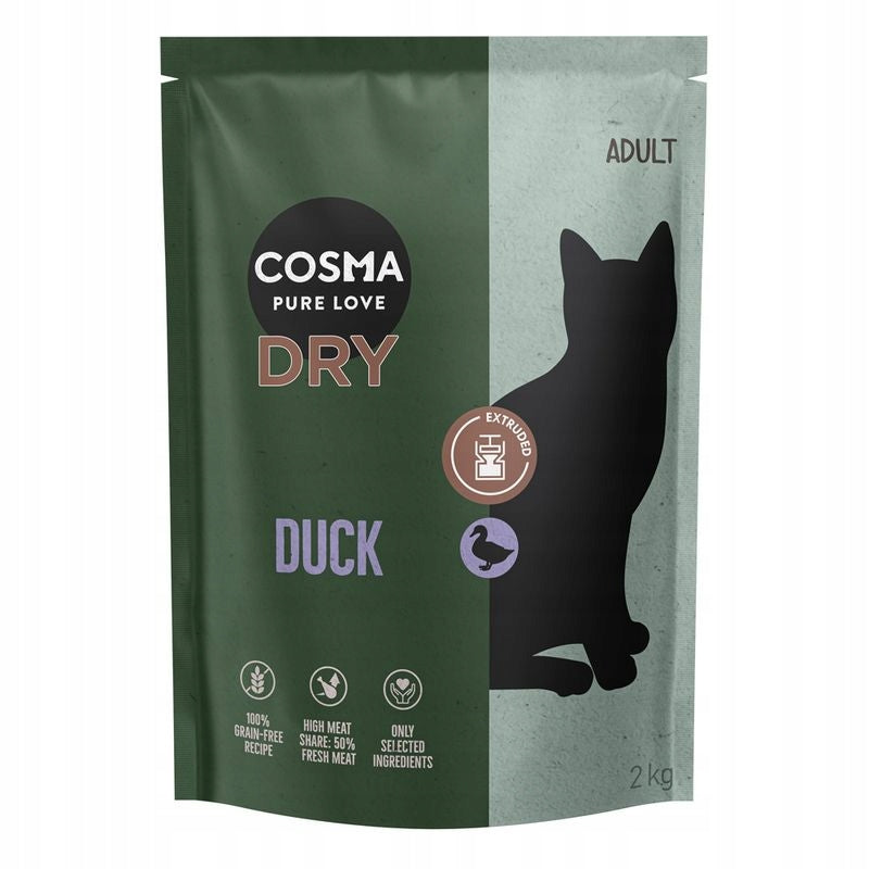 Cosma Extruded dry food, duck 2 kg