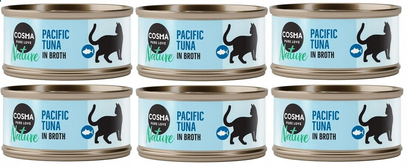 Cosma wet cat food Pacific Tuna 6x70g. from Germany. Brand Cosma